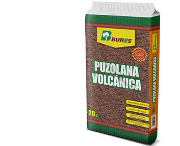 Puzolana volcánica en sacos de 20 litros