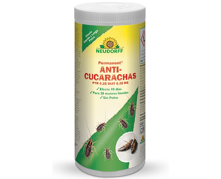 Un anticucarachas basado en tierra de diatomeas y piretrina