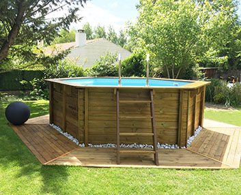 Piscinas de madera para instalar en superficie, enterradas o semienterradas