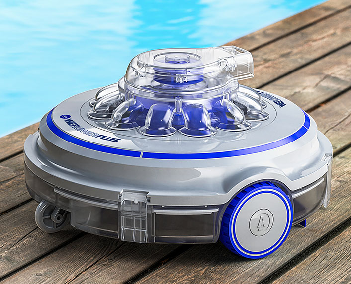 Robot inalámbrico con batería recargable para piscinas planas
