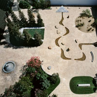Un jardín zen de cactus